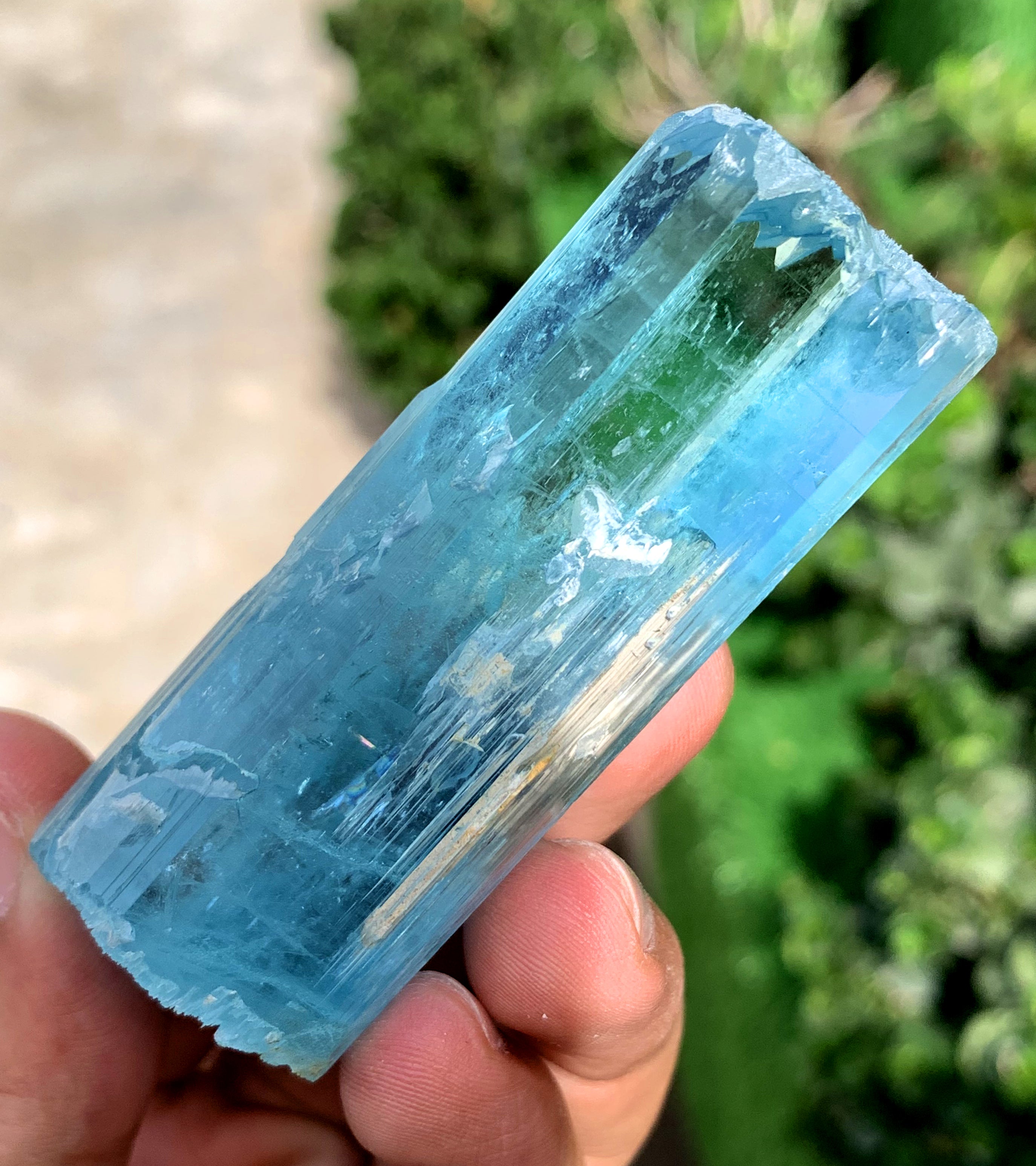 Gemmy Blue Aquamarine Crystal from Shigar valley Pakistan - 84 grams