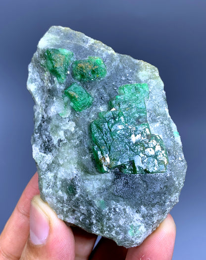 Lush Green Emerald Cluster on Matrix from Swat valley Pakistan - 101 gram