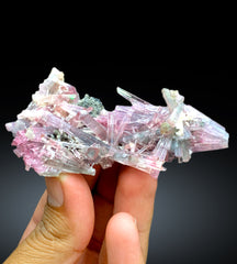 Cotton Candy Tourmaline Bunch, Tourmaline Cluster, Bicolor Tourmaline - 68 gram