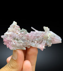 Cotton Candy Tourmaline Bunch, Tourmaline Cluster, Bicolor Tourmaline - 68 gram