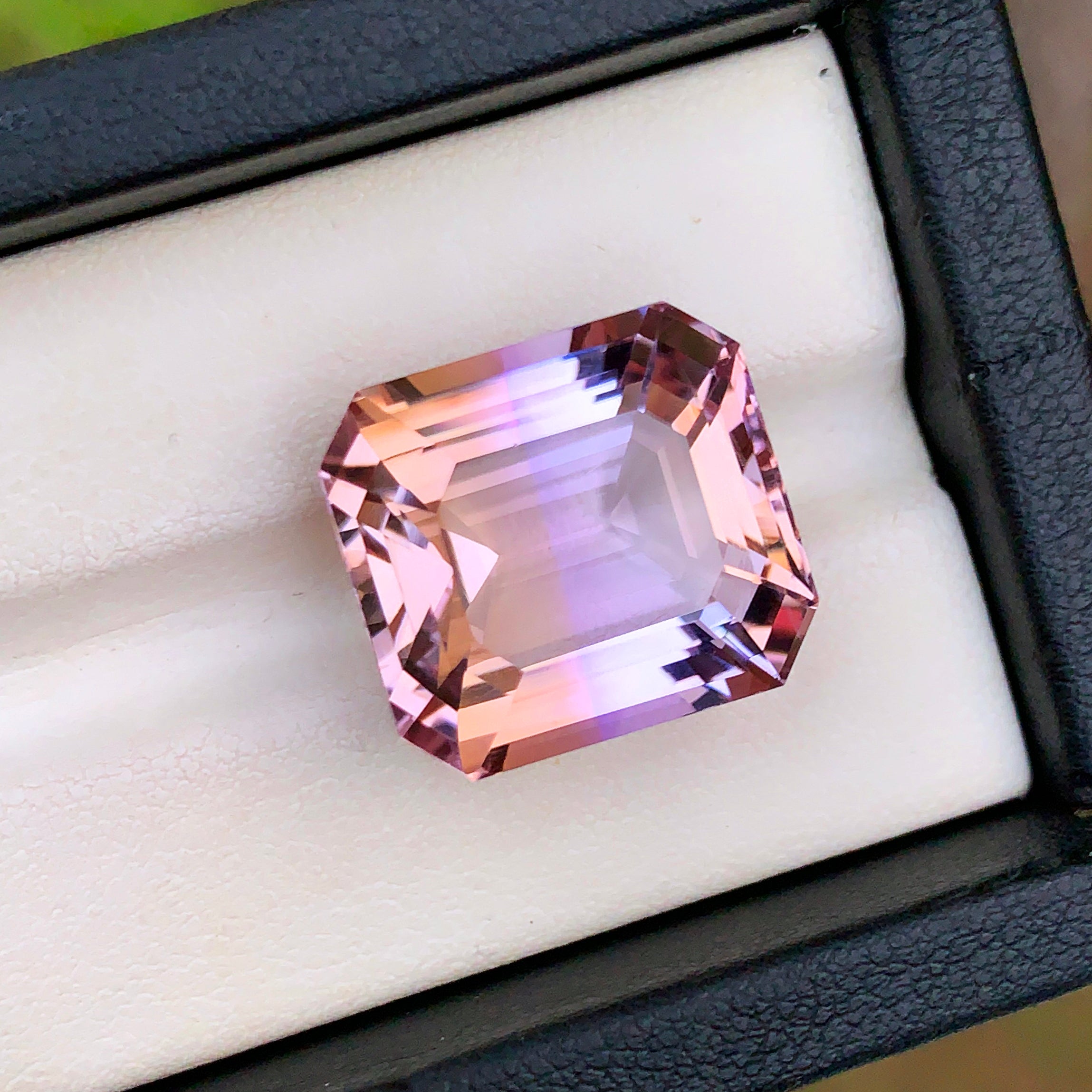 Ametrine Gemstone For Jewelry, Emerald Cut Ametrine Loose Stone