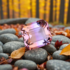 Ametrine Gemstone For Jewelry, Emerald Cut Ametrine Loose Stone