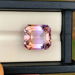 Ametrine Gemstone For Jewelry, Emerald Cut Ametrine Loose Stone