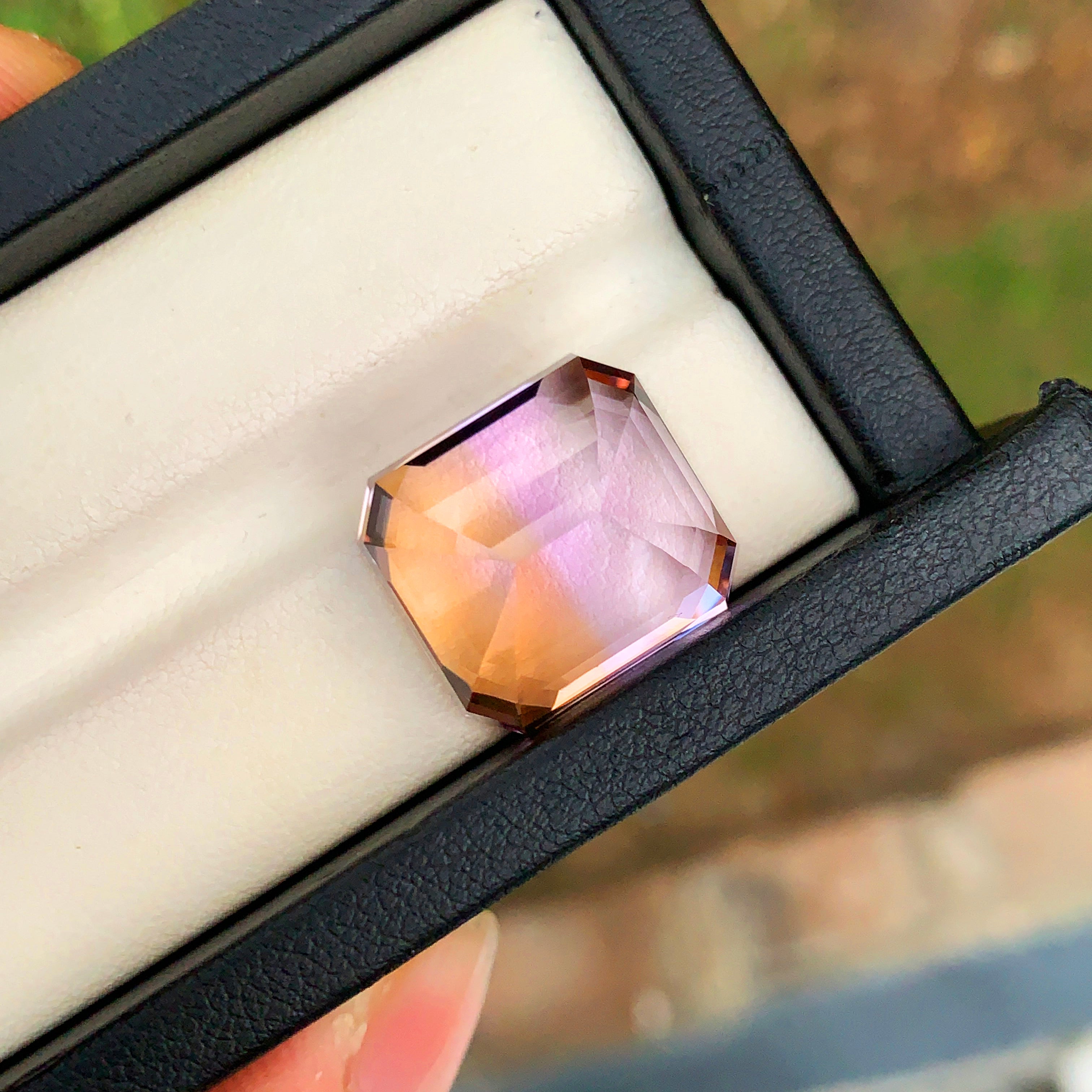 Ametrine Gemstone For Jewelry, Emerald Cut Ametrine Loose Stone