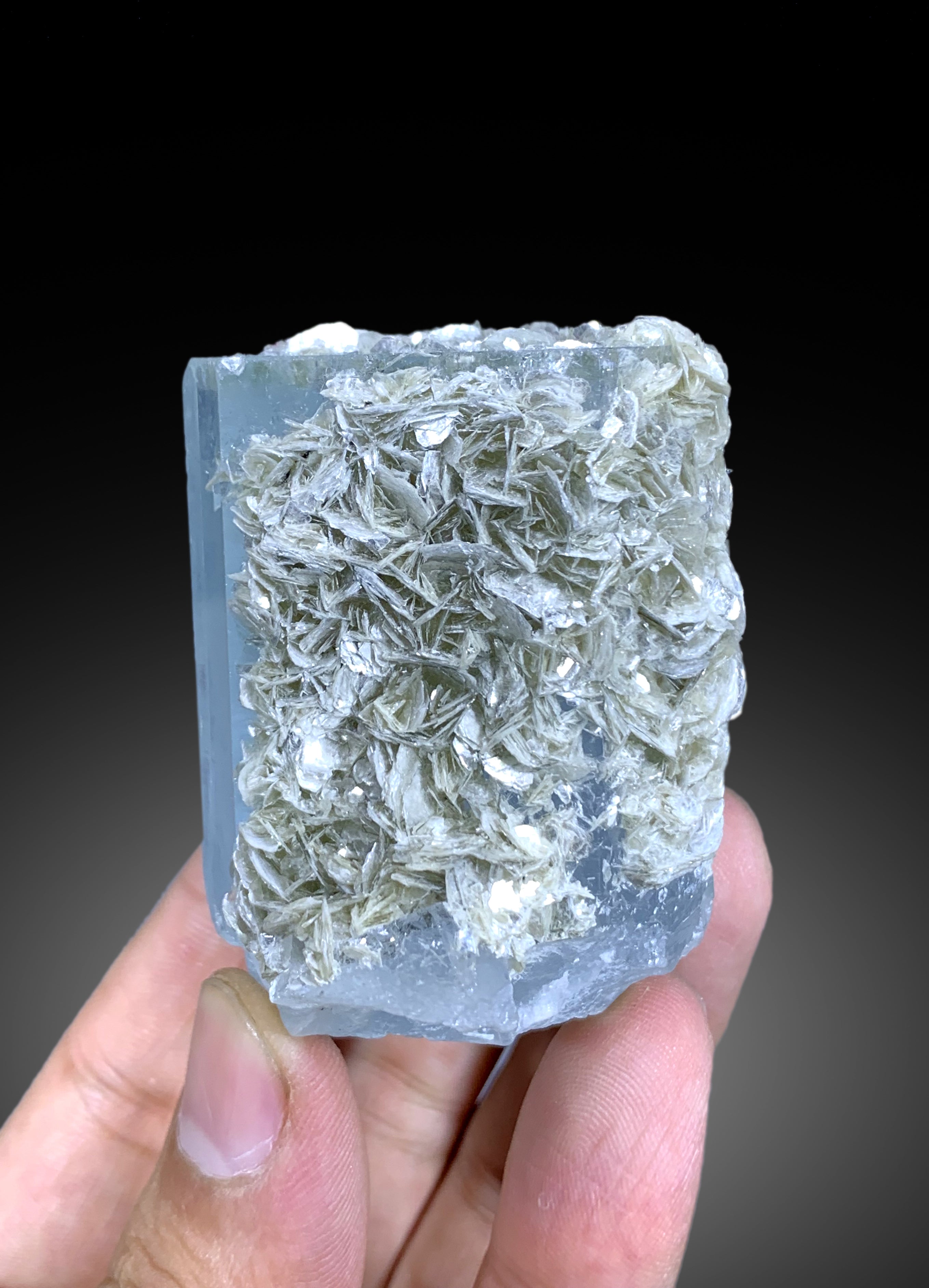 Sky Blue Aquamarine on Mica from Pakistan - 159 gram