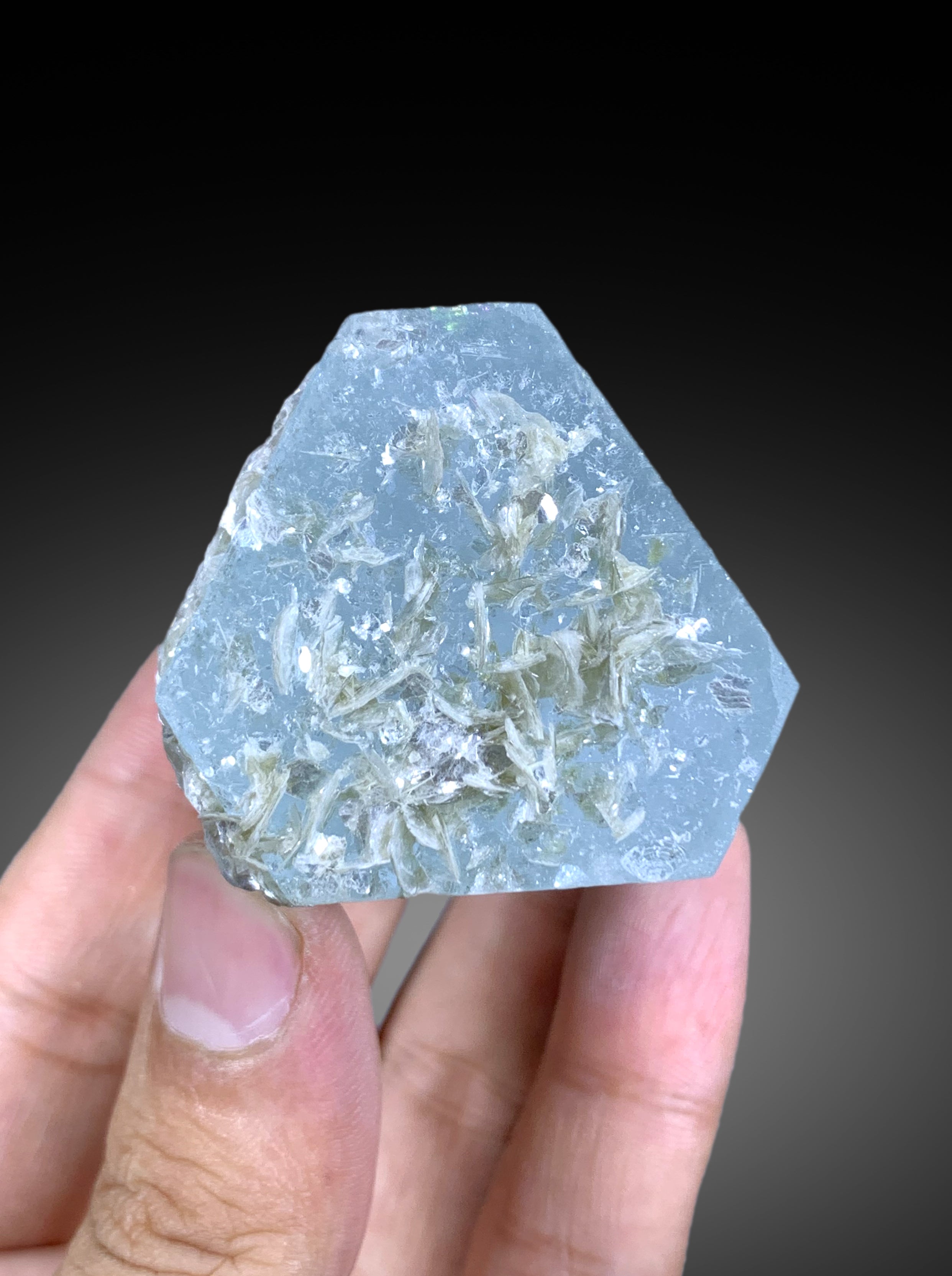 Sky Blue Aquamarine on Mica from Pakistan - 159 gram