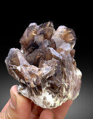 Natural Axinite Crystals Cluster on Matrix from Pakistan - 304 gram