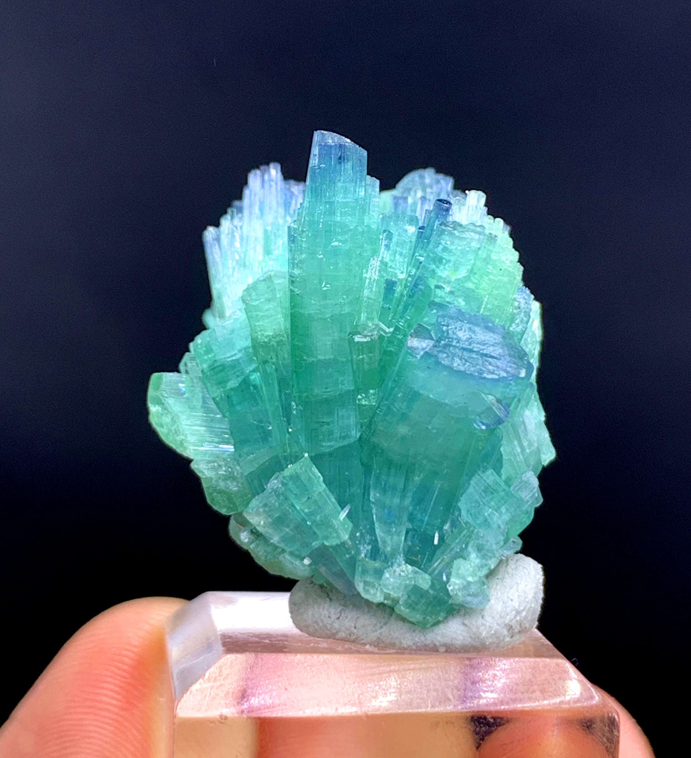 Indicolite Blue Tourmaline Cluster from Afghanistan - 18 gram