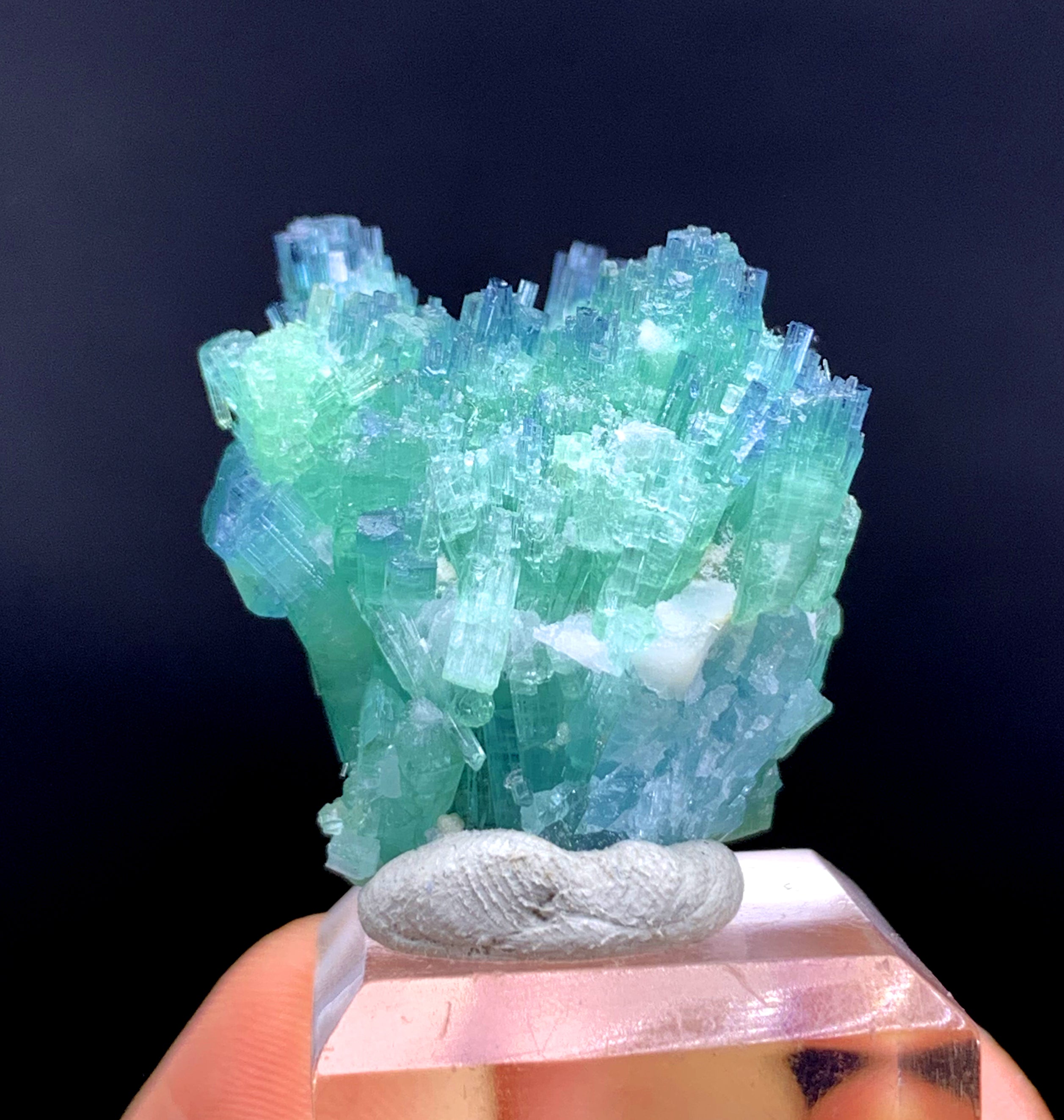 Indicolite Blue Tourmaline Cluster from Afghanistan - 18 gram