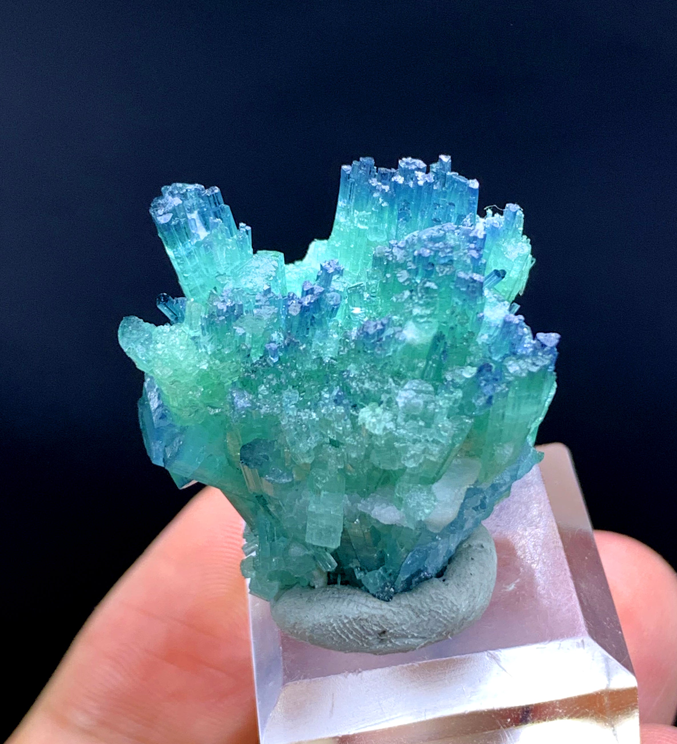 Indicolite Blue Tourmaline Cluster from Afghanistan - 18 gram