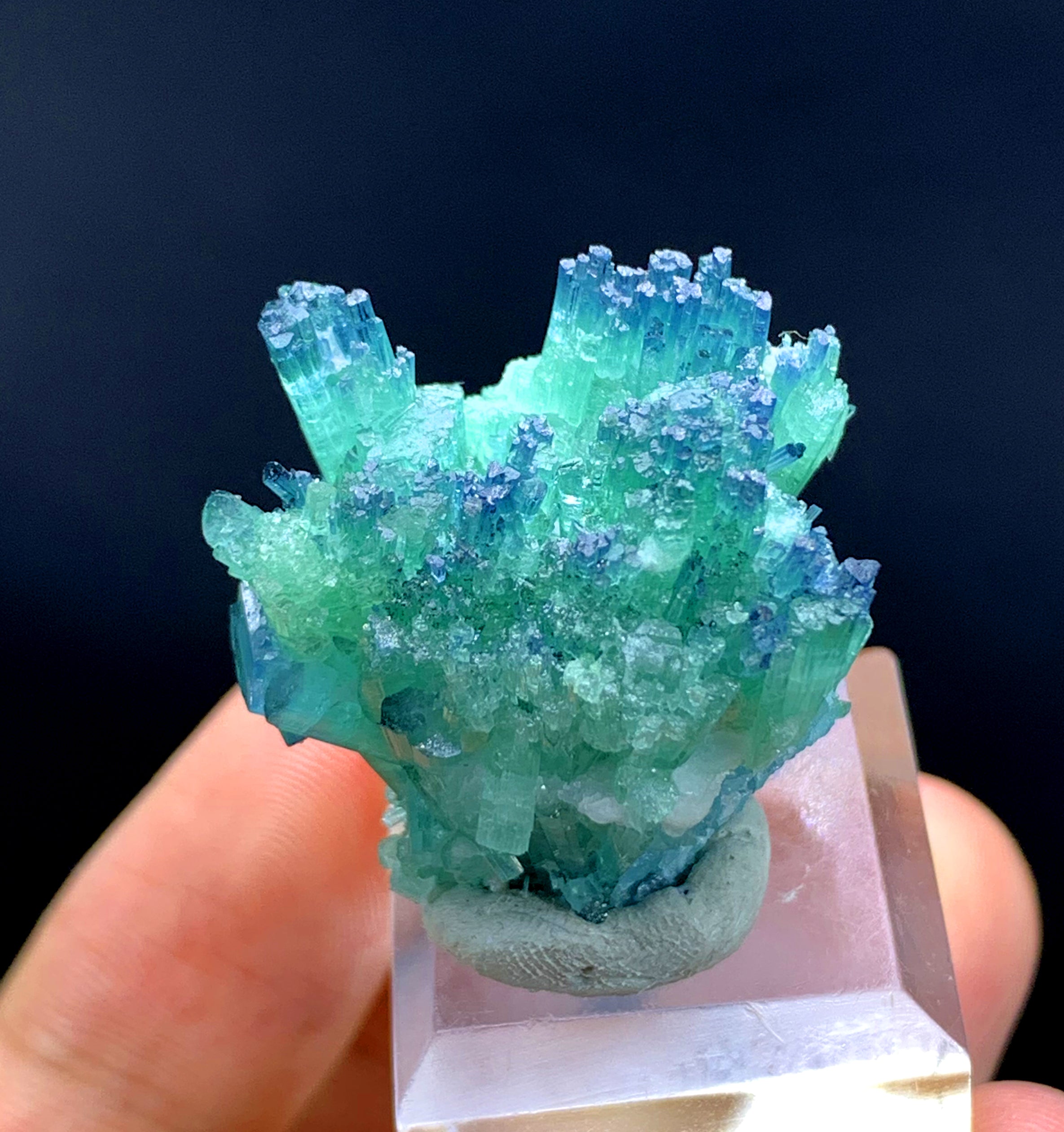 Indicolite Blue Tourmaline Cluster from Afghanistan - 18 gram