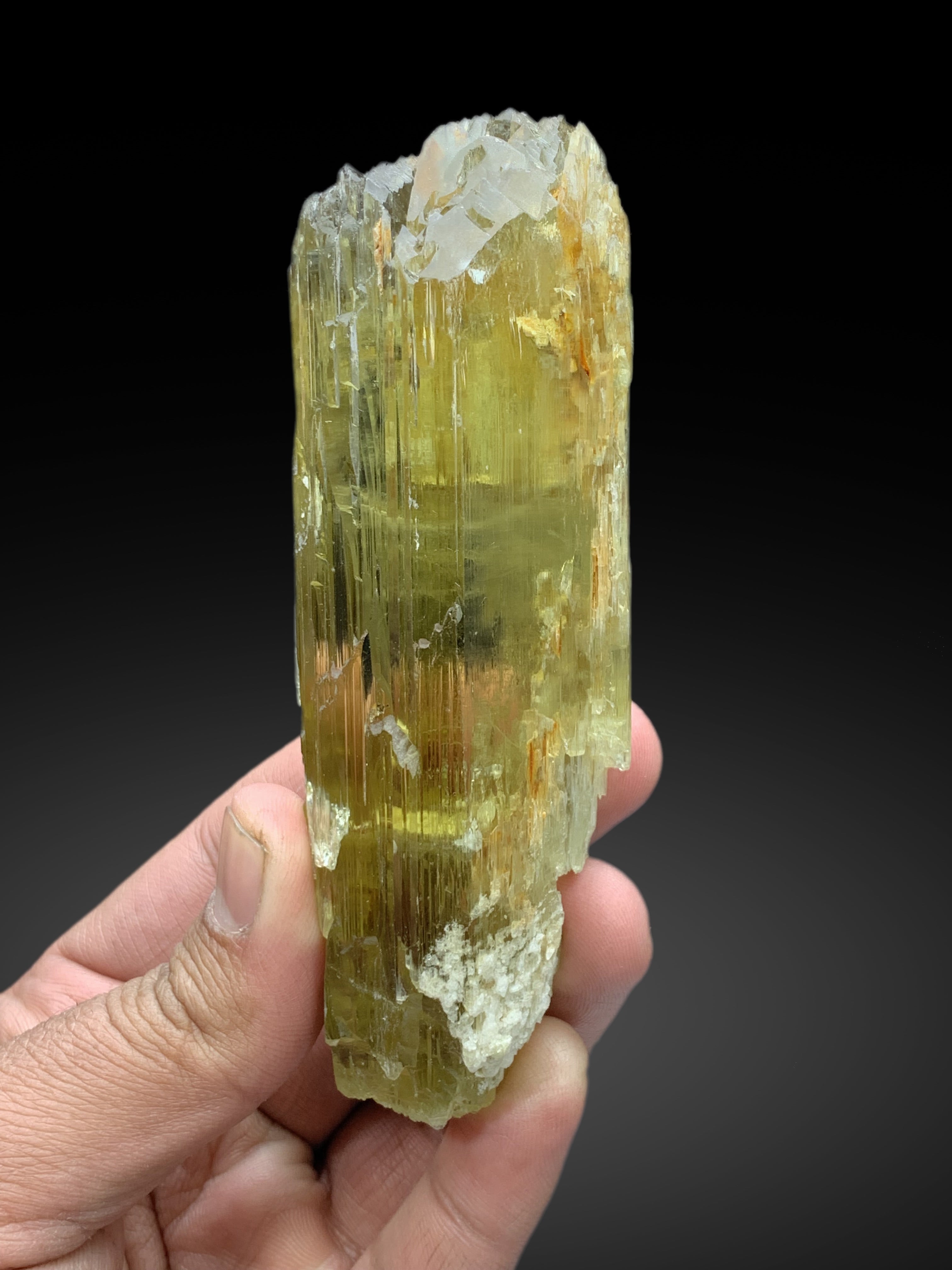 Lustrous Yellow Triphane Kunzite Crystal from Afghanistan - 281 gram