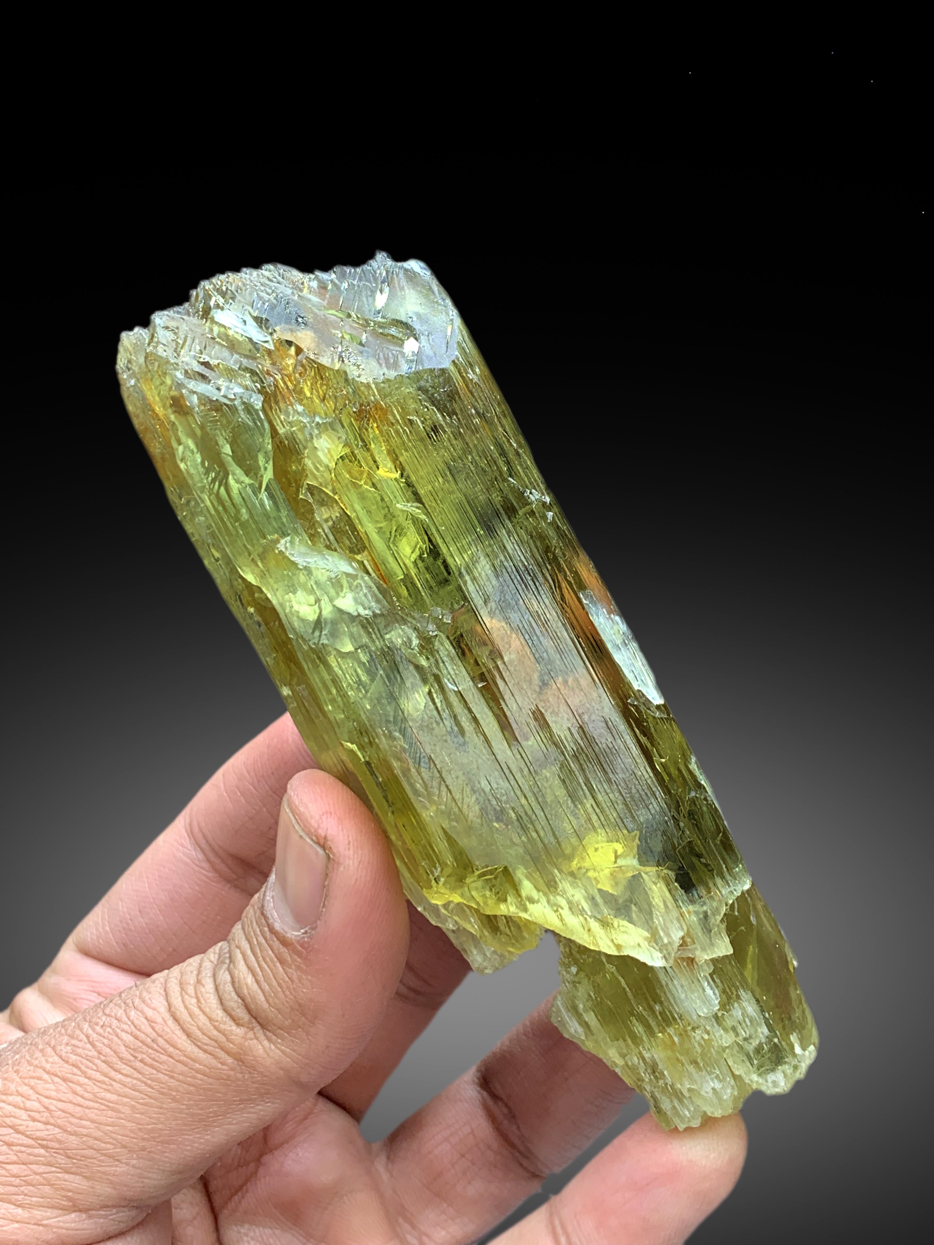 Lustrous Yellow Triphane Kunzite Crystal from Afghanistan - 281 gram