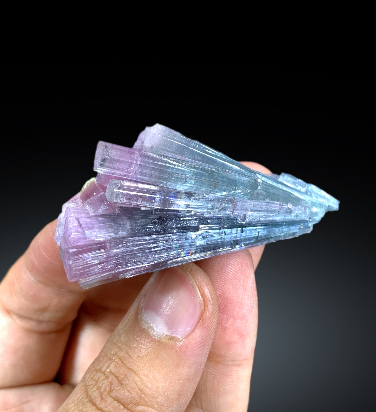 Cotton Candy Bicolor Tourmaline Cluster from Afghanistan - 36 gram