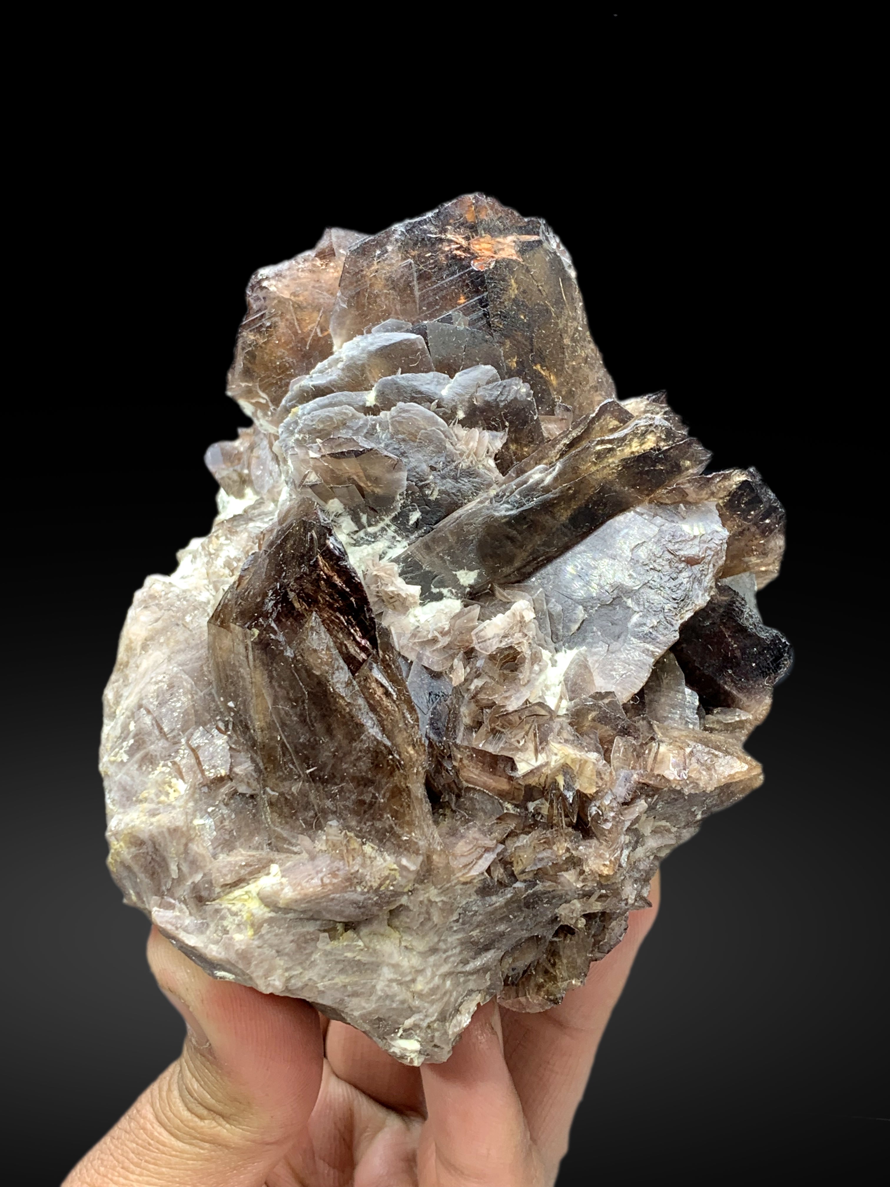 Natural Axinite Crystals on Matrix from Pakistan - 1110 gram