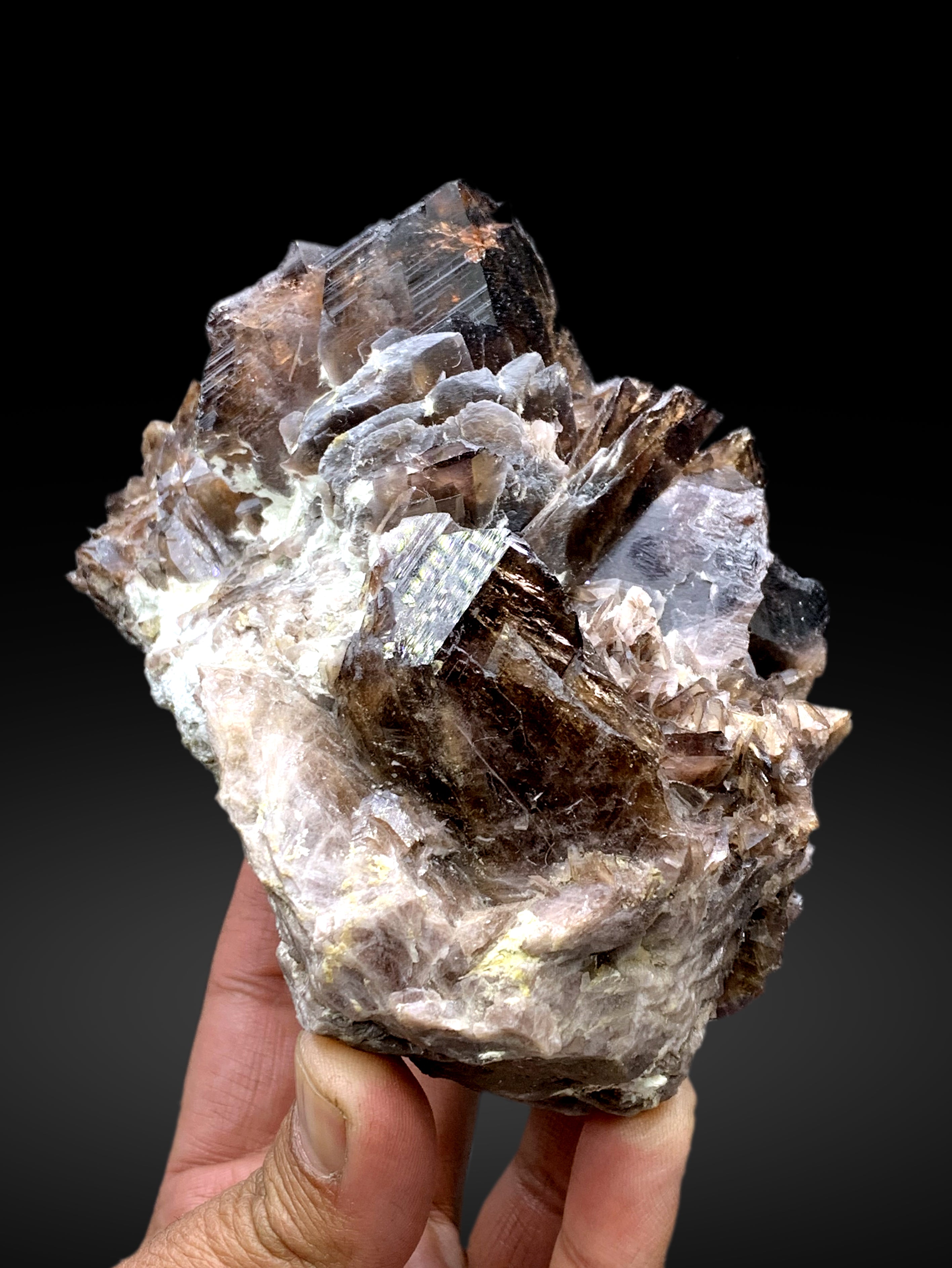 Natural Axinite Crystals on Matrix from Pakistan - 1110 gram