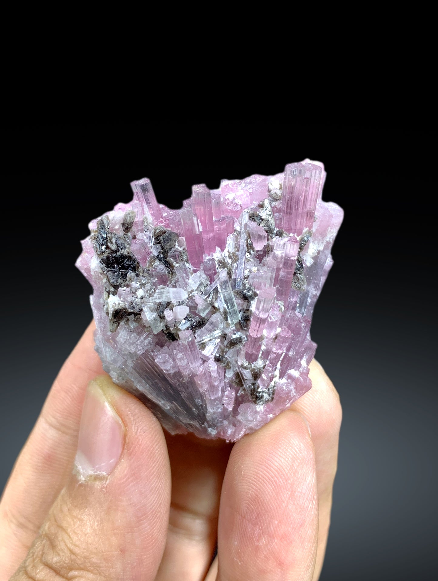 Cotton Candy Bicolor Tourmaline Cluster from Afghanistan - 42 gram