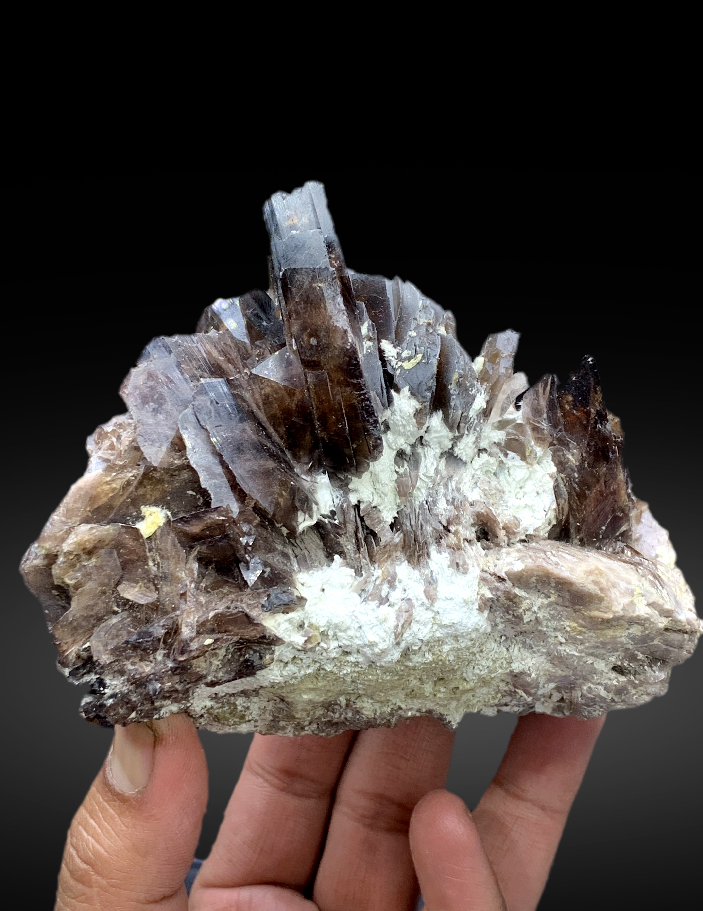 Natural Axinite Crystals on Matrix from Pakistan - 1110 gram