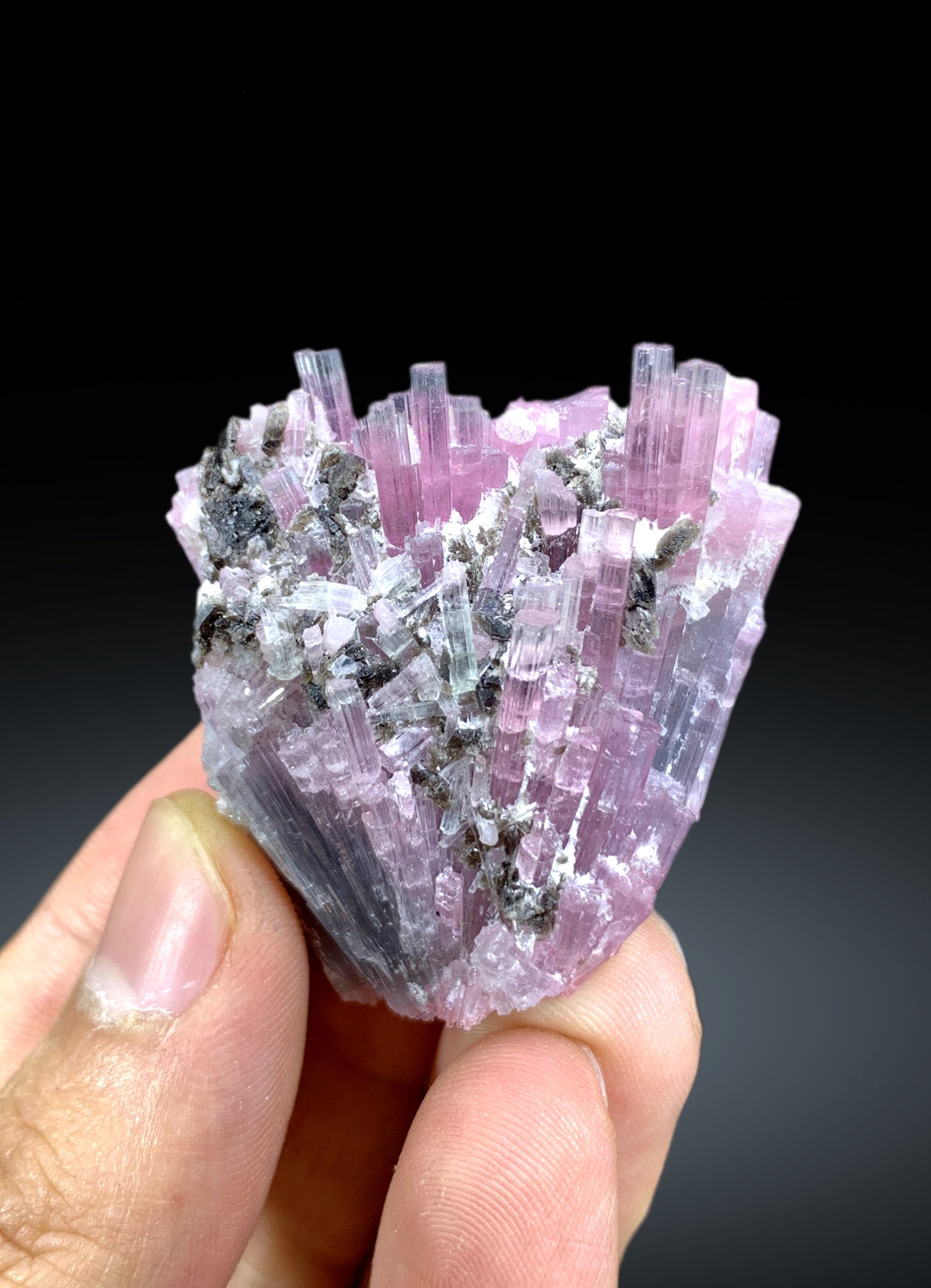 Cotton Candy Bicolor Tourmaline Cluster from Afghanistan - 42 gram