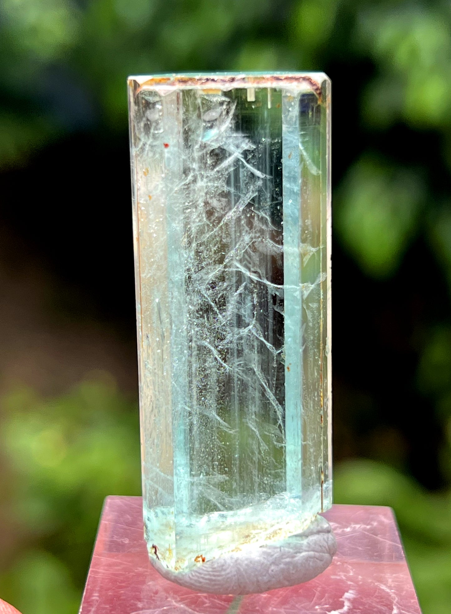 Gemmy Aquamarine with DNA Helix Inclusions from Shigar valley Pakistan - 21 gram