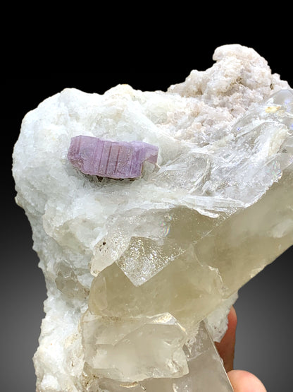 Natural Purple Color Apatite with Quartz and Lepidolite Specimen from Afghanistan - 585 gram