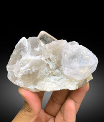 Natural Topaz Crystal with Morganite and Quartz, Topaz Specimen, Fine Mineral, Morganite Crystal - 353 gram