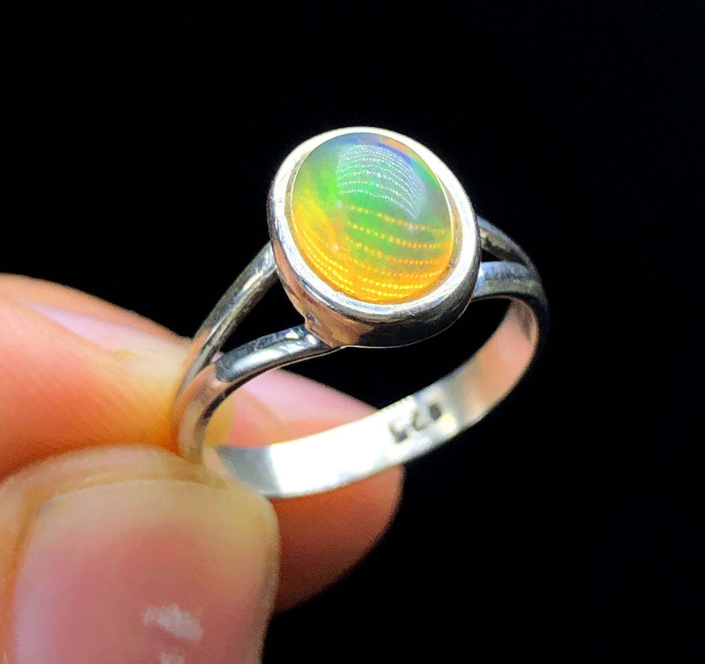 Ethopian Opal Ring, Natural Opal, Opal Jewellry, Handmade Ring, Sterling Silver 925, Opal Gemstone, Gemstone Jewellry