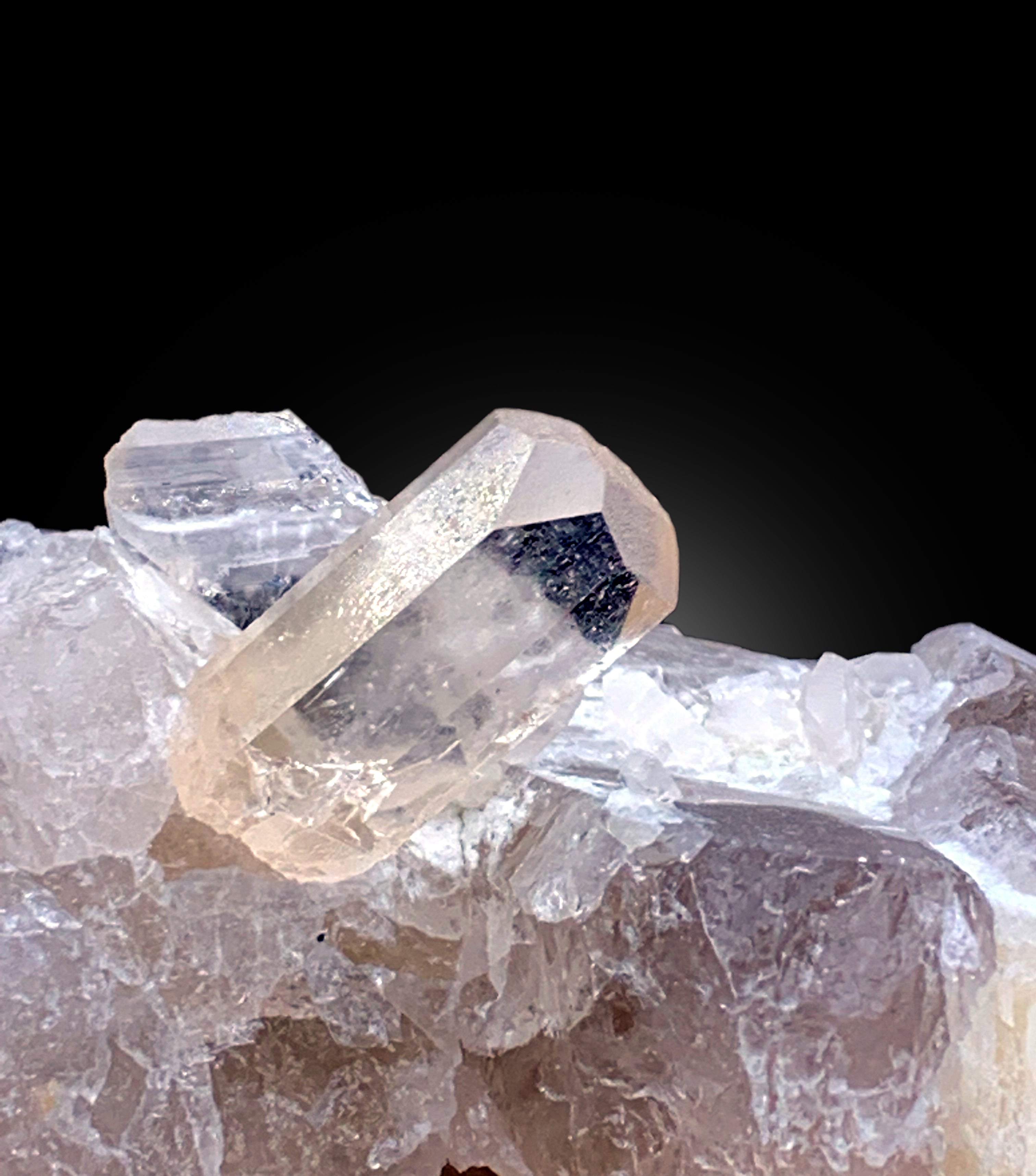 Natural Topaz Crystal with Morganite and Quartz, Topaz Specimen, Fine Mineral, Morganite Crystal - 353 gram