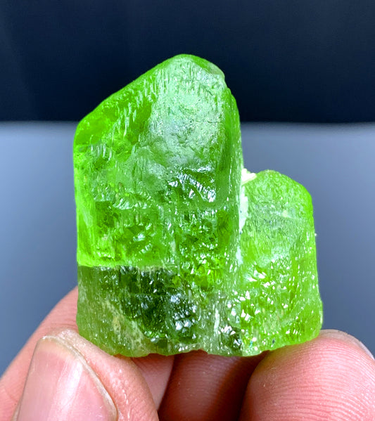 Lush Green Peridot Crystal from Supat valley Pakistan - 18 gram
