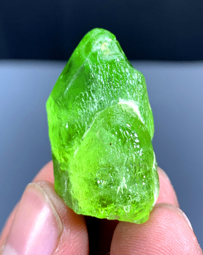 Lush Green Peridot Crystal from Supat valley Pakistan - 18 gram