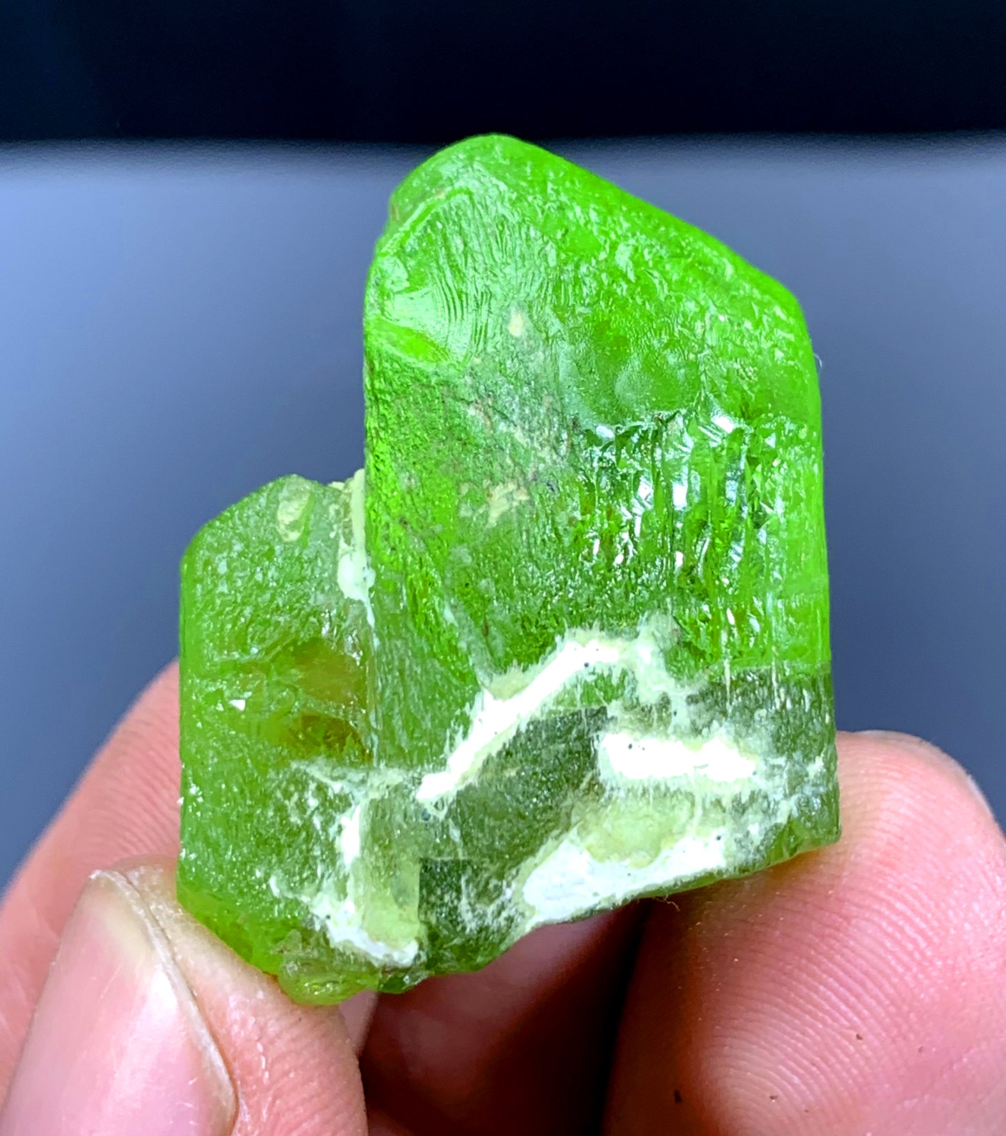 Lush Green Peridot Crystal from Supat valley Pakistan - 18 gram