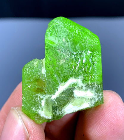 Lush Green Peridot Crystal from Supat valley Pakistan - 18 gram