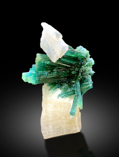 Natural Blue Indicolite Tourmaline Cluster with Mica, Tourmaline Specimen, Raw Mineral, Tourmaline from Afghanistan - 19 gram