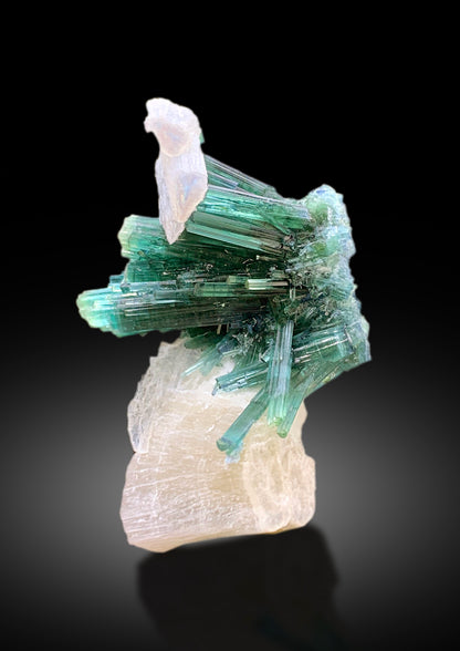 Natural Blue Indicolite Tourmaline Cluster with Mica, Tourmaline Specimen, Raw Mineral, Tourmaline from Afghanistan - 19 gram