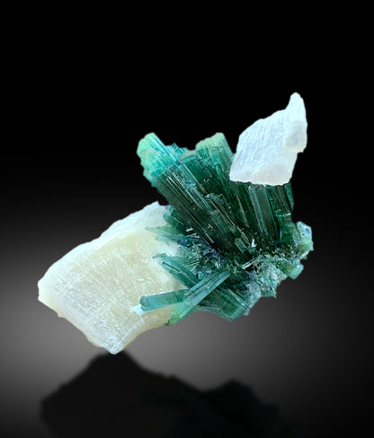 Natural Blue Indicolite Tourmaline Cluster with Mica, Tourmaline Specimen, Raw Mineral, Tourmaline from Afghanistan - 19 gram