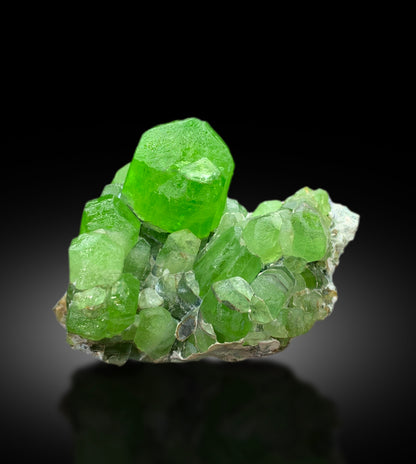 Lush Green Peridot Crystal Cluster, Peridot Specimen, Raw Mineral, Peridot Specimen from Supat Mine Pakistan - 66 gram