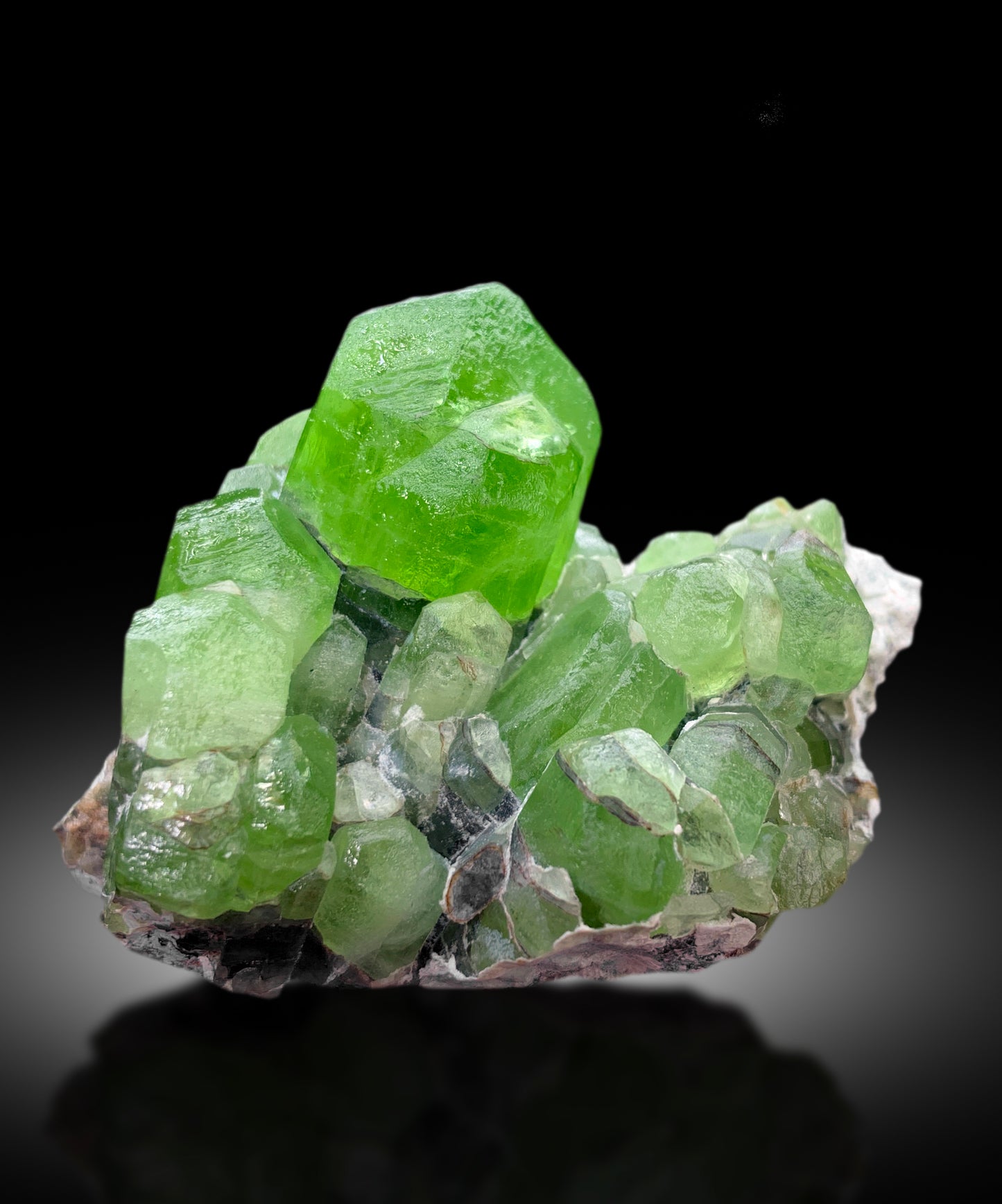 Lush Green Peridot Crystal Cluster, Peridot Specimen, Raw Mineral, Peridot Specimen from Supat Mine Pakistan - 66 gram