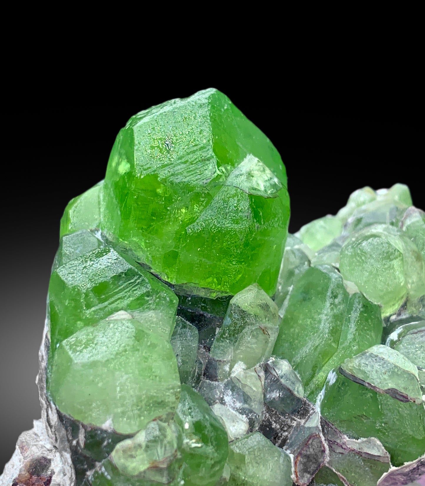 Lush Green Peridot Crystal Cluster, Peridot Specimen, Raw Mineral, Peridot Specimen from Supat Mine Pakistan - 66 gram