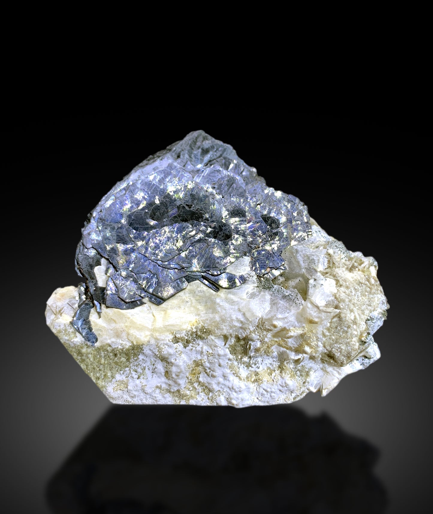 Hematite Flowers on Matrix from Skardu, Pakistan – Lustrous Iron Stone Crystals | Self-Standing Collector Specimen - 164 gram