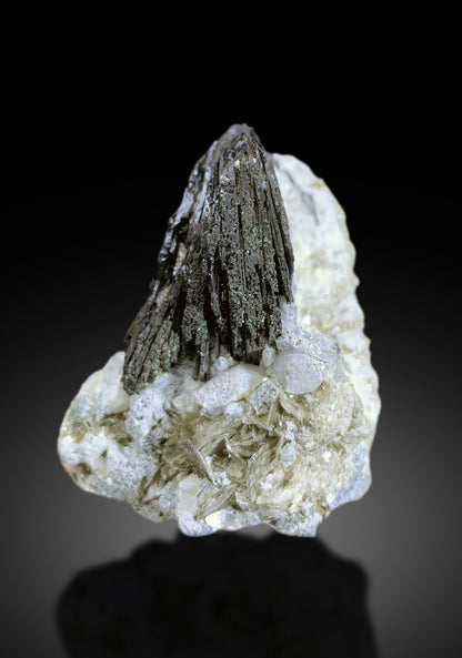 Hematite Flowers on Matrix from Skardu, Pakistan – Lustrous Iron Stone Crystals | Self-Standing Collector Specimen - 164 gram