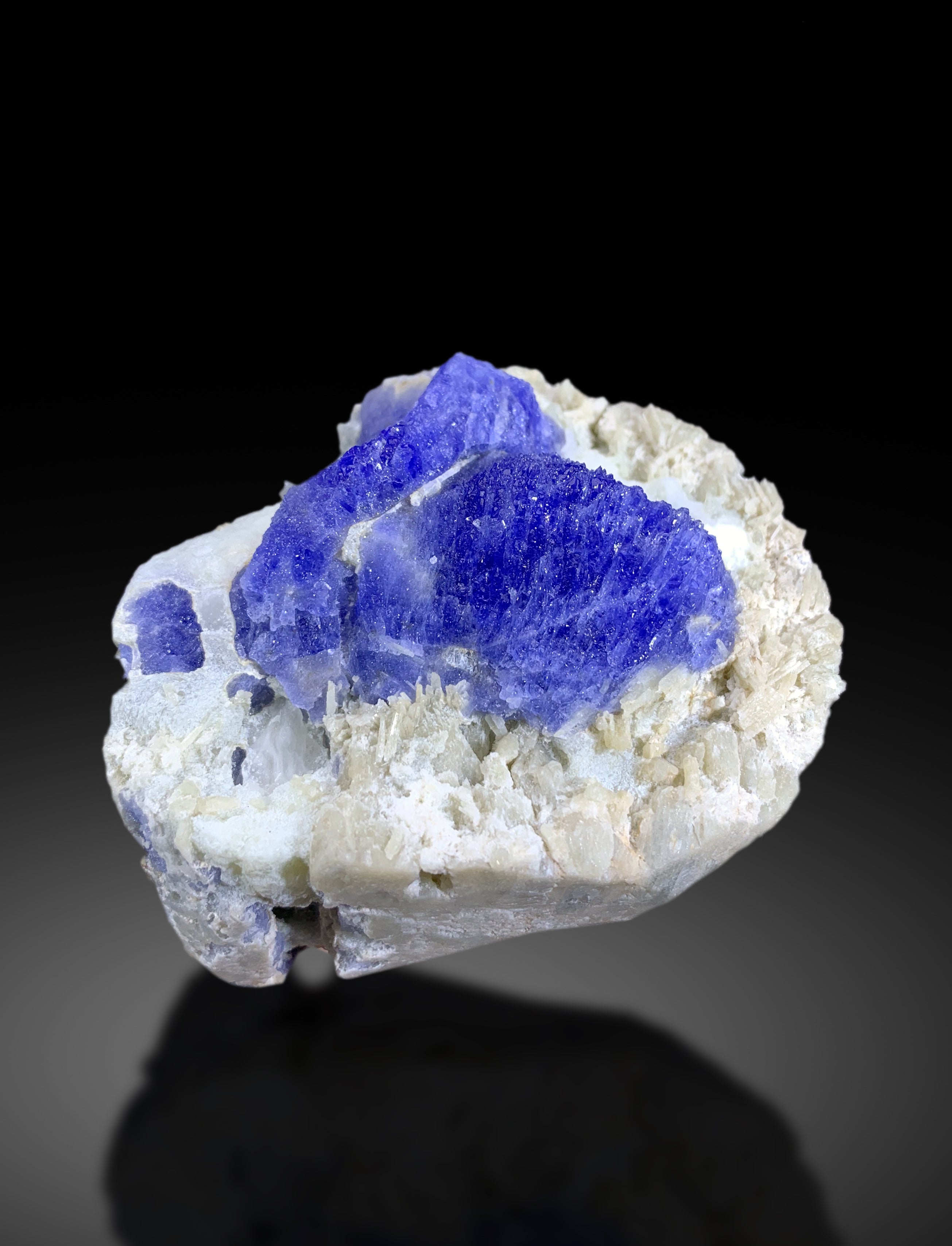 Blue Hackmanite Fluorescent Rare Blue Hackmanite on Matrix from Afghanistan - 369 gram ...