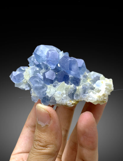 Natural Blue Color Celestine on Calcite from Baghdis, Afghanistan - 183 gram