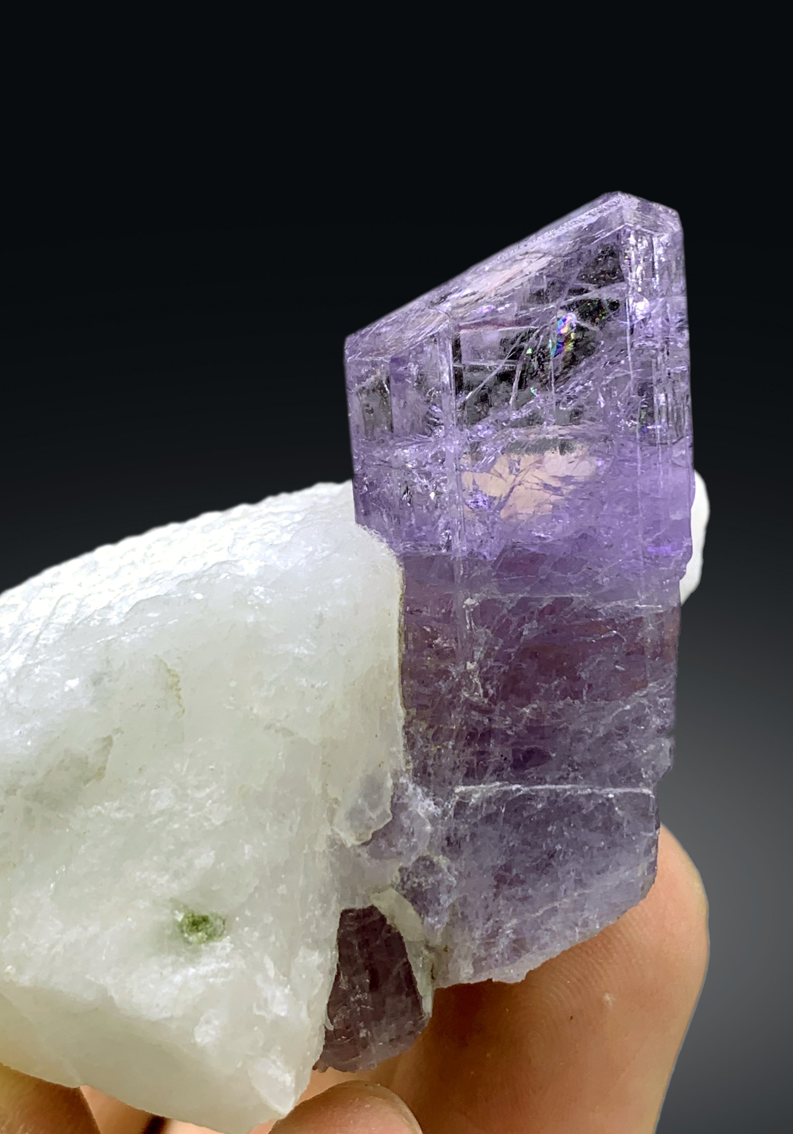 Purple Color Scapolite on Marble Matrix from Badakhshan Afghanistan - 89 grams