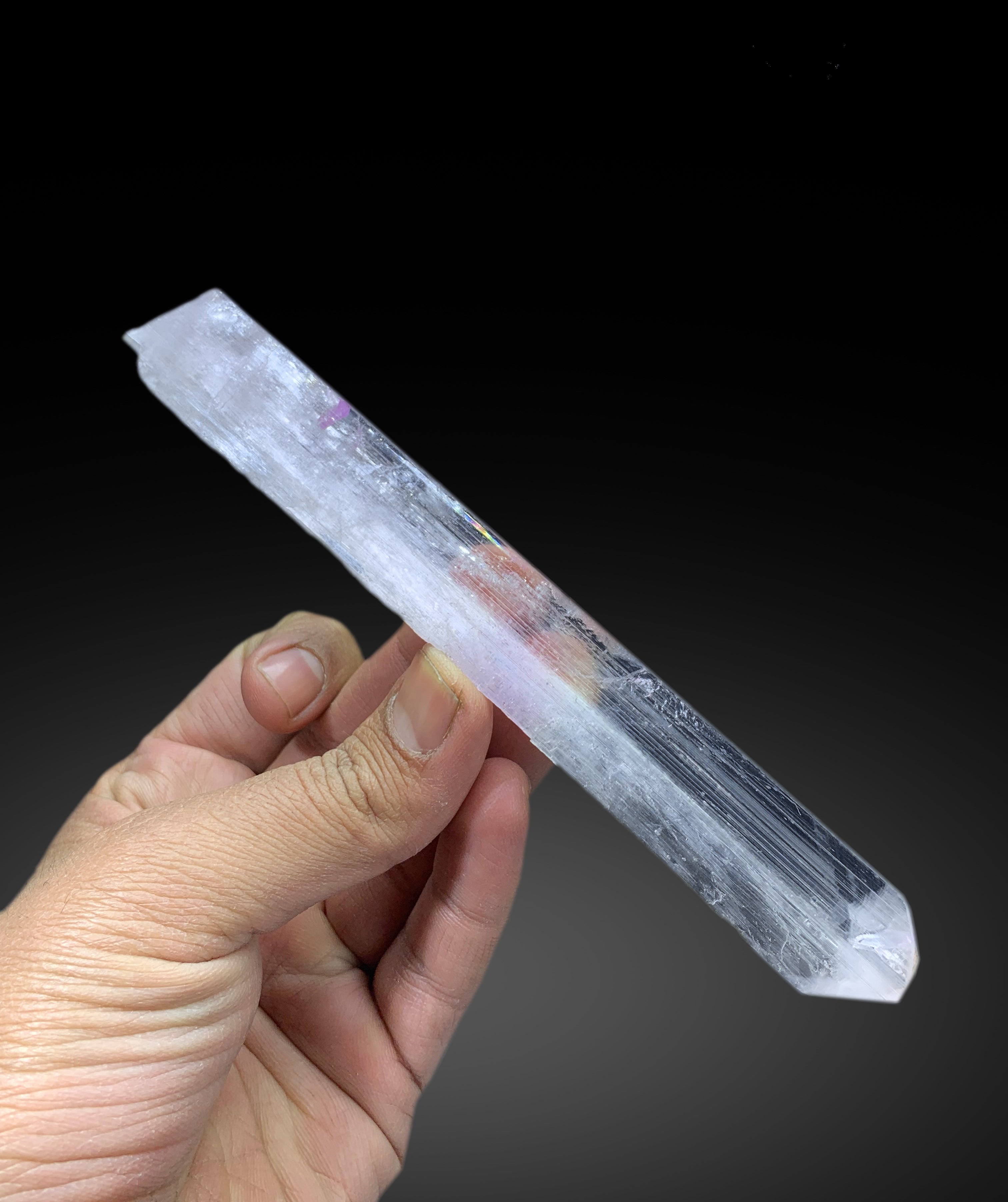 Transparent Pink Kunzite Crystal from Afghanistan - 99 gram