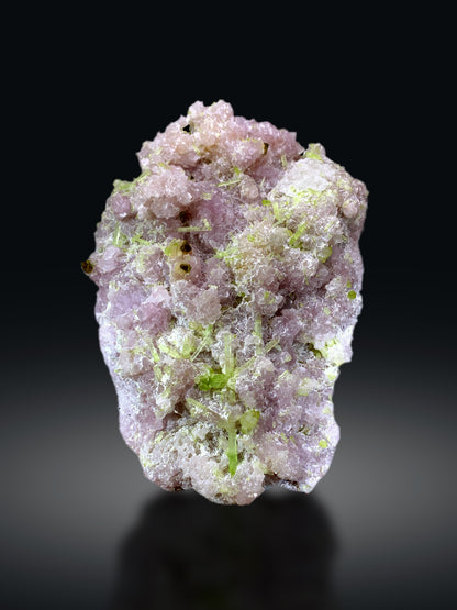 Green Tourmaline Cluster with Rare Microlite on Lepidolite from Afghanistan - 1788 grams