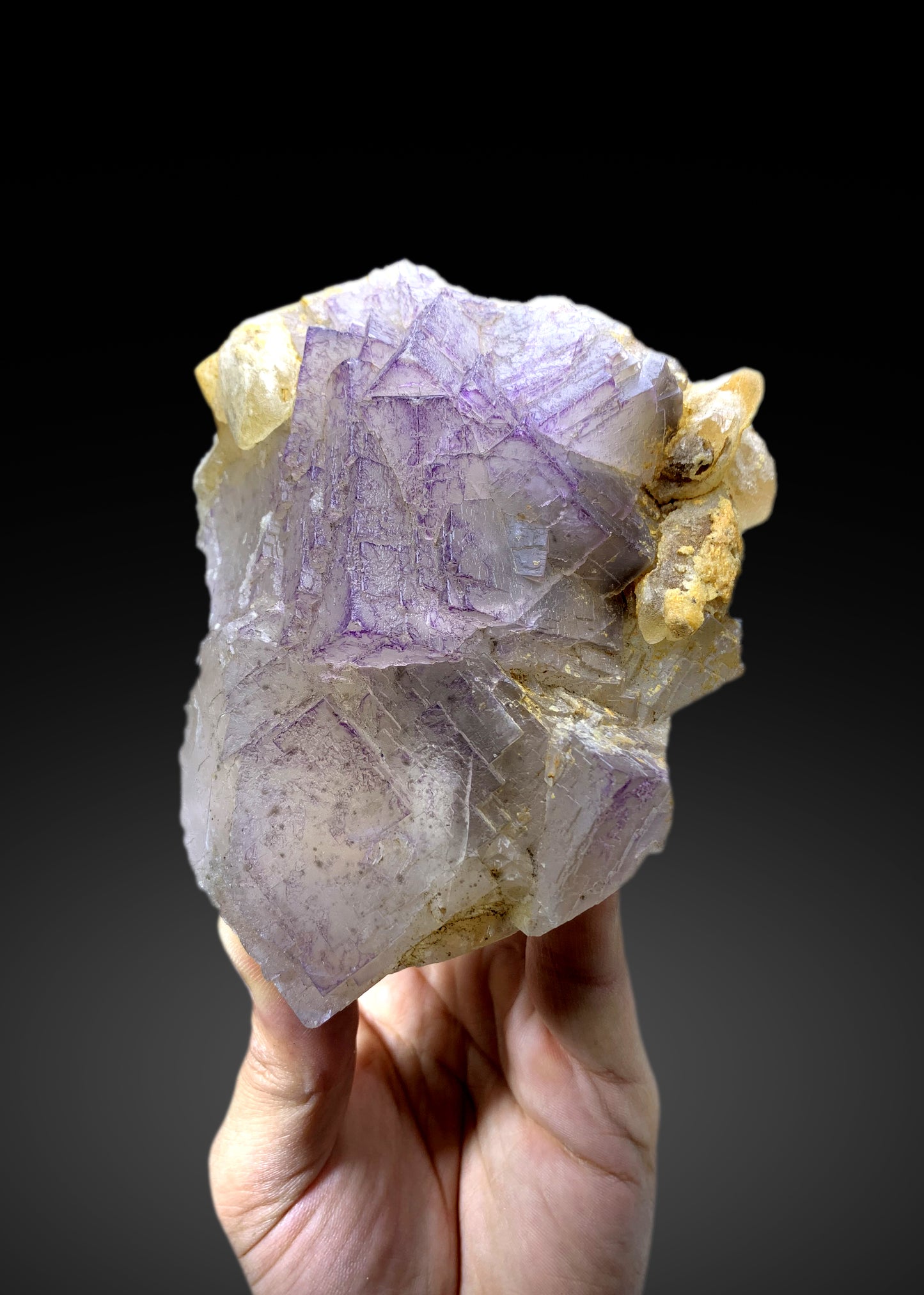 Natural Purple phantom Fluorite on Calcite from Baluchistan Pakistan - 620 gram