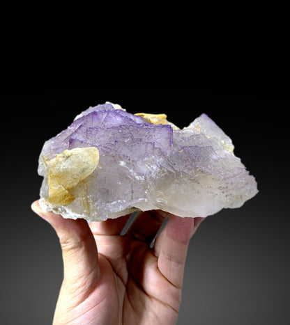Natural Purple phantom Fluorite on Calcite from Baluchistan Pakistan - 620 gram