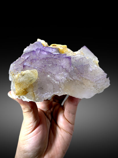 Natural Purple phantom Fluorite on Calcite from Baluchistan Pakistan - 620 gram