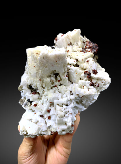 Natural Red Garnet Cluster with mica on Feldspar from Pakistan - 1000 gram