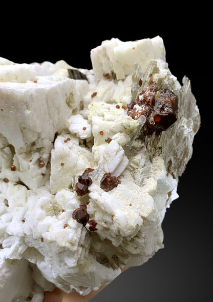 Natural Red Garnet Cluster with mica on Feldspar from Pakistan - 1000 gram